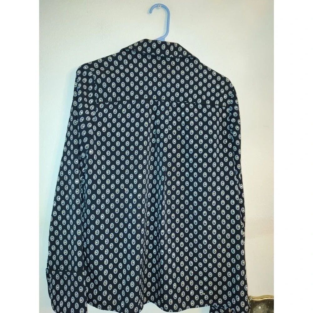 Women's Nice Michael Kors Black with Gold Stone Pajamas Top Size S